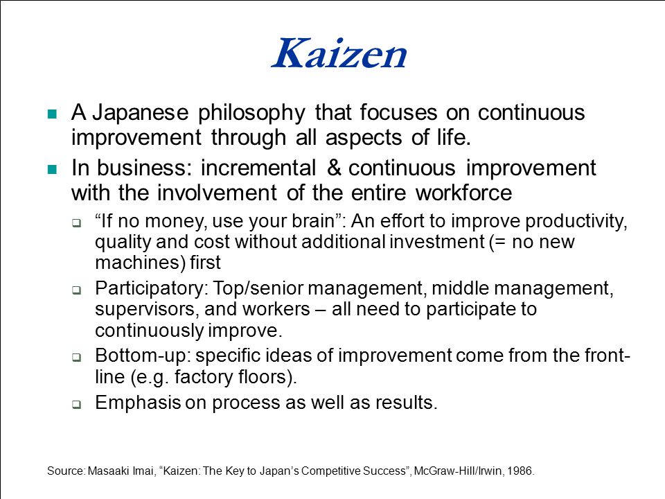 The effects of kaizen to improve productivity
